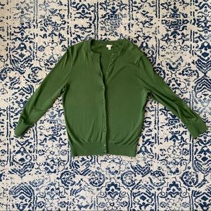 J. Crew Green Cardigan - S